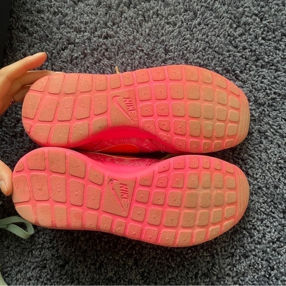 NIKE Sneakers Youth Size 6 Pink Orange Neon Running - Picture 7 of 10